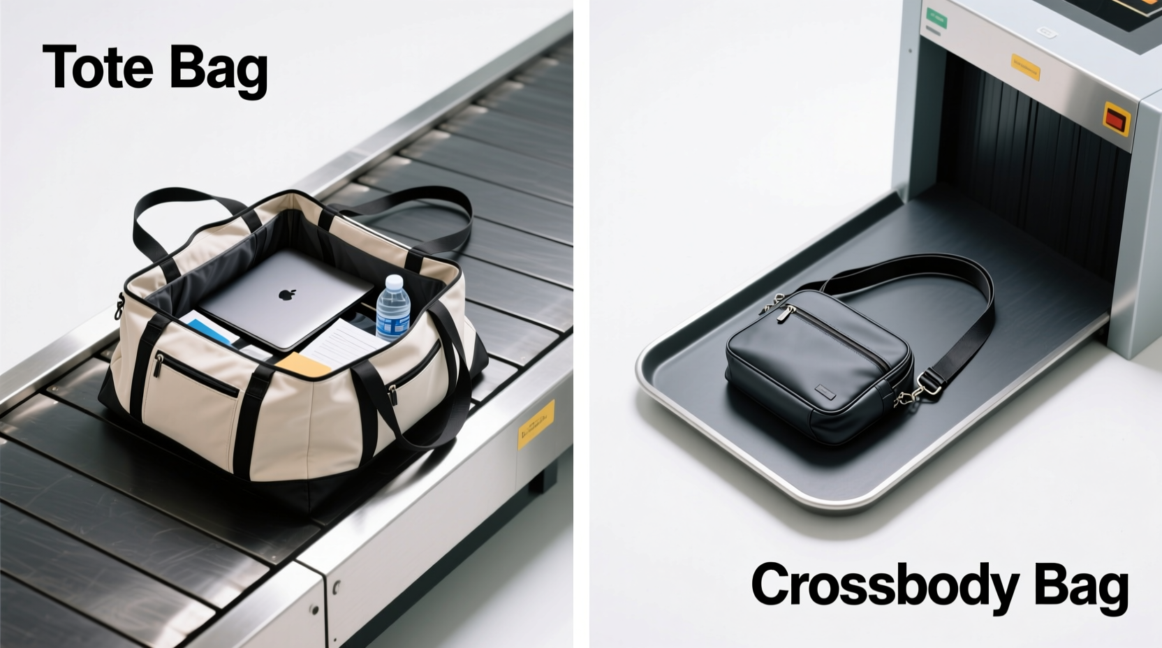 tote bag vs crossbody which handbag style holds up through airport security lines