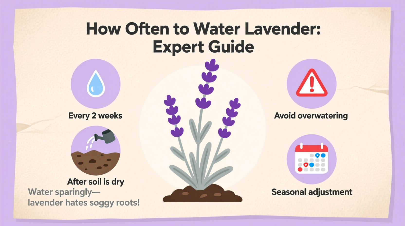 Water Lavender Every 2-3 Weeks | TheHomeSprouts