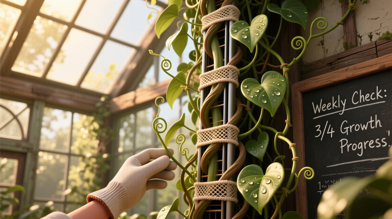 How to Train Climbing Philodendron on a Trellis