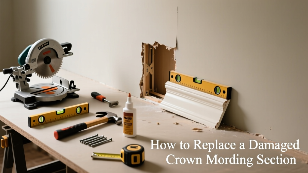 How to Replace a Damaged Crown Molding Section