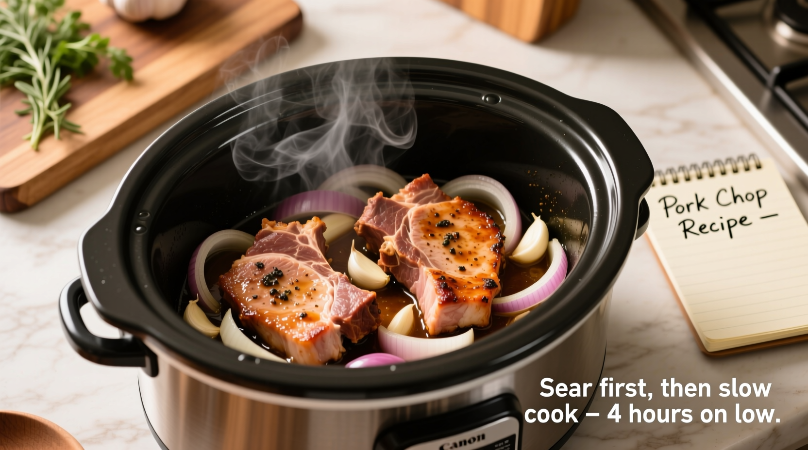 how do i cook pork chops in a crock pot