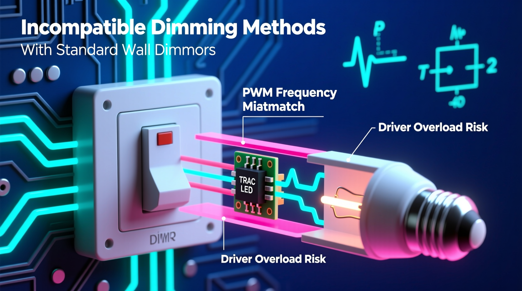 why do some led lights flicker when dimmed with standard wall dimmers