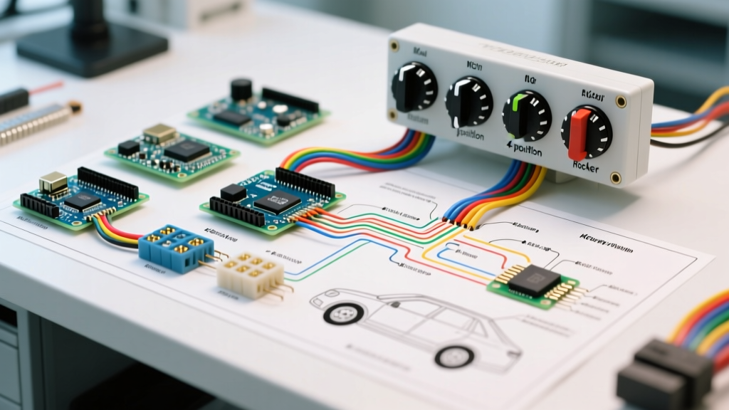 Vehicle Wiring Diagram for Four Way Switch: 4-Position Battery & Aux Guide
