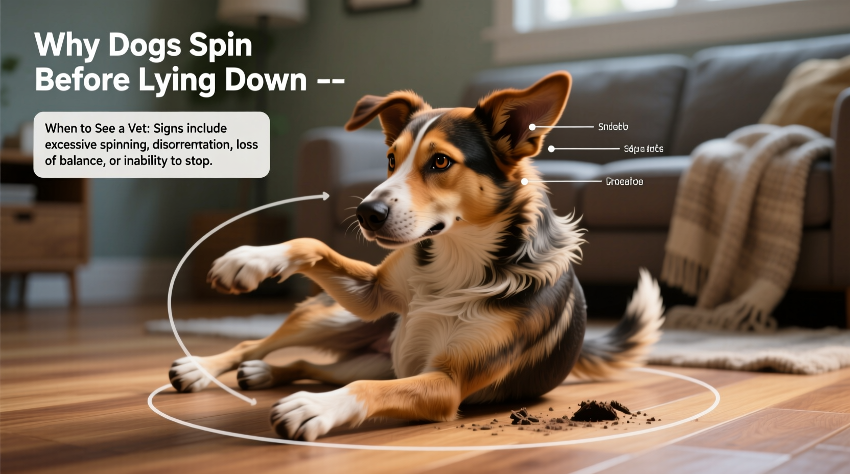 why does my dog spin in circles before lying down and when to see a vet
