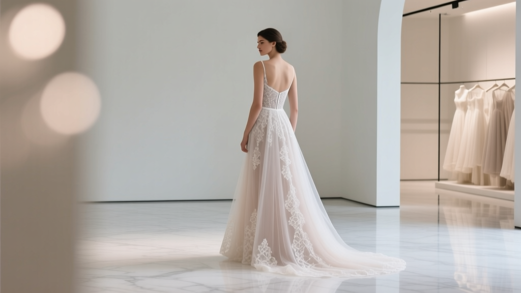 A-Line Tulle and Lace Wedding Dress Fitting Guide