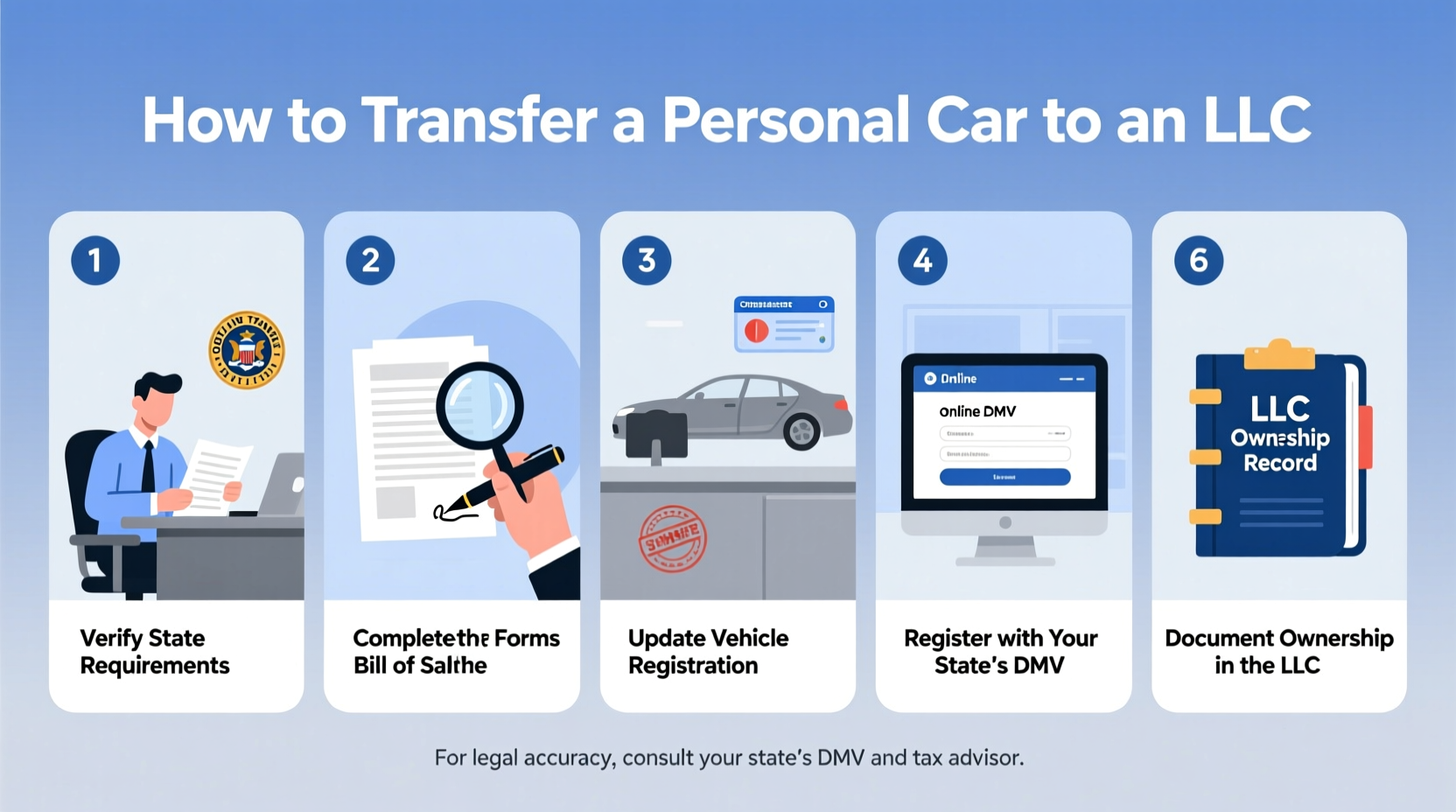 how to transfer personal car over to llc