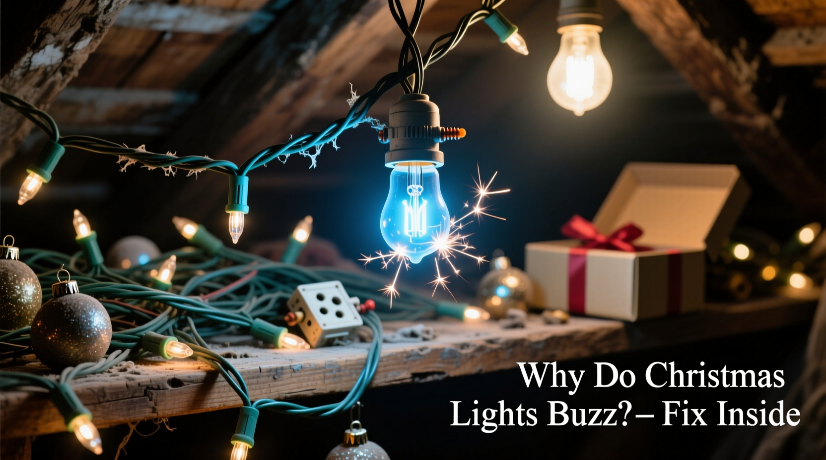 why do christmas lights sometimes make buzzing sounds fixes inside
