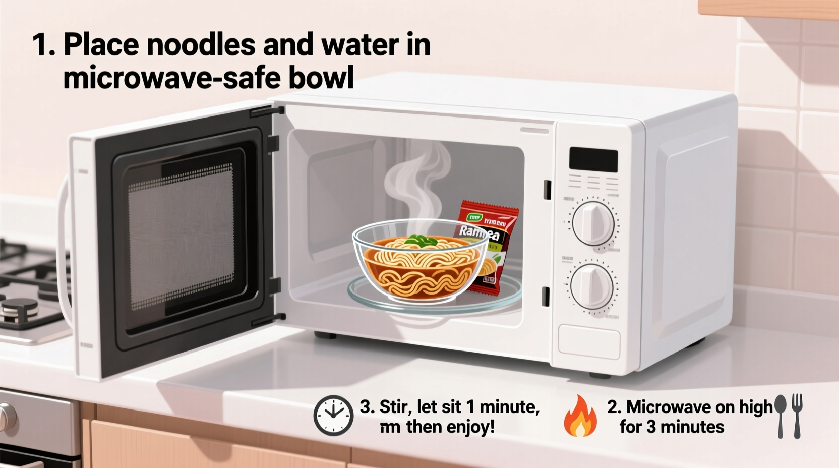 how do you cook ramen noodles in the microwave