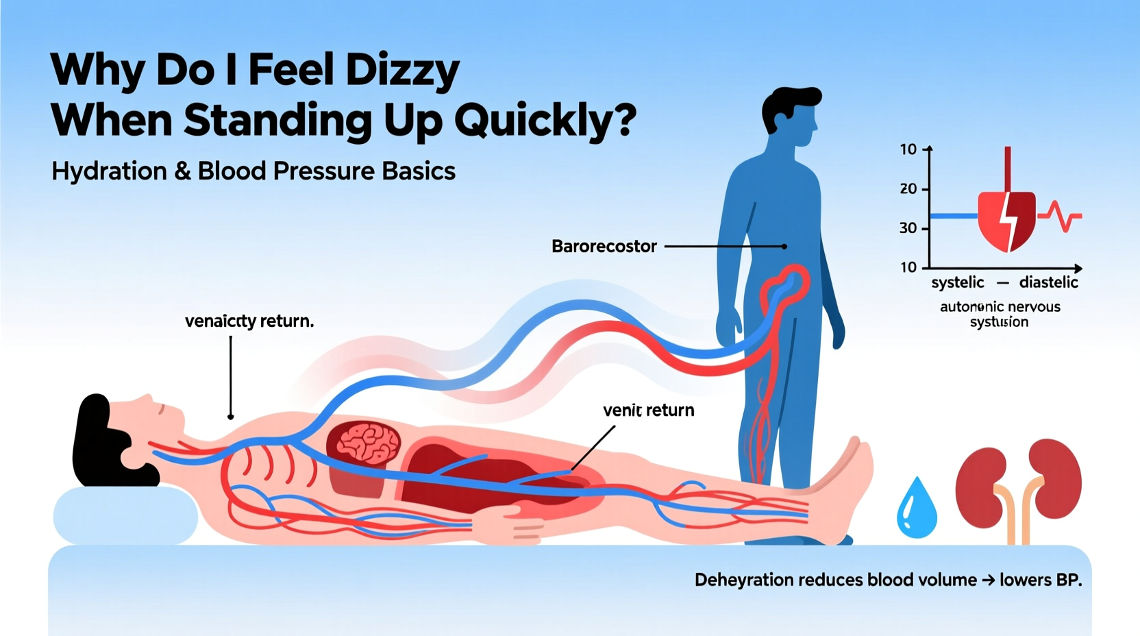 why do i feel dizzy when standing up quickly hydration and blood pressure basics