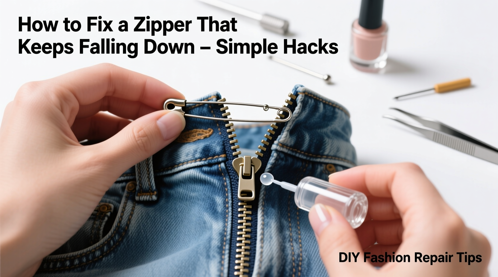how to fix zipper on jeans that keeps falling down simple hacks