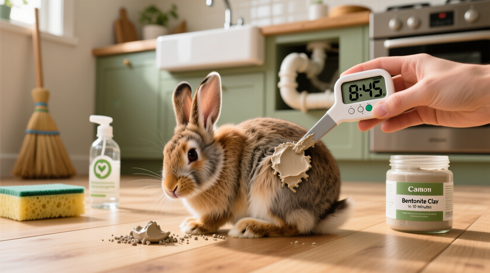 bentonite clay paste for rabbit litter mats