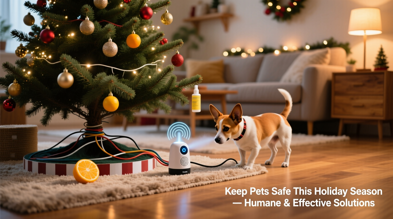 how to prevent pets from chewing christmas tree wires with humane solutions