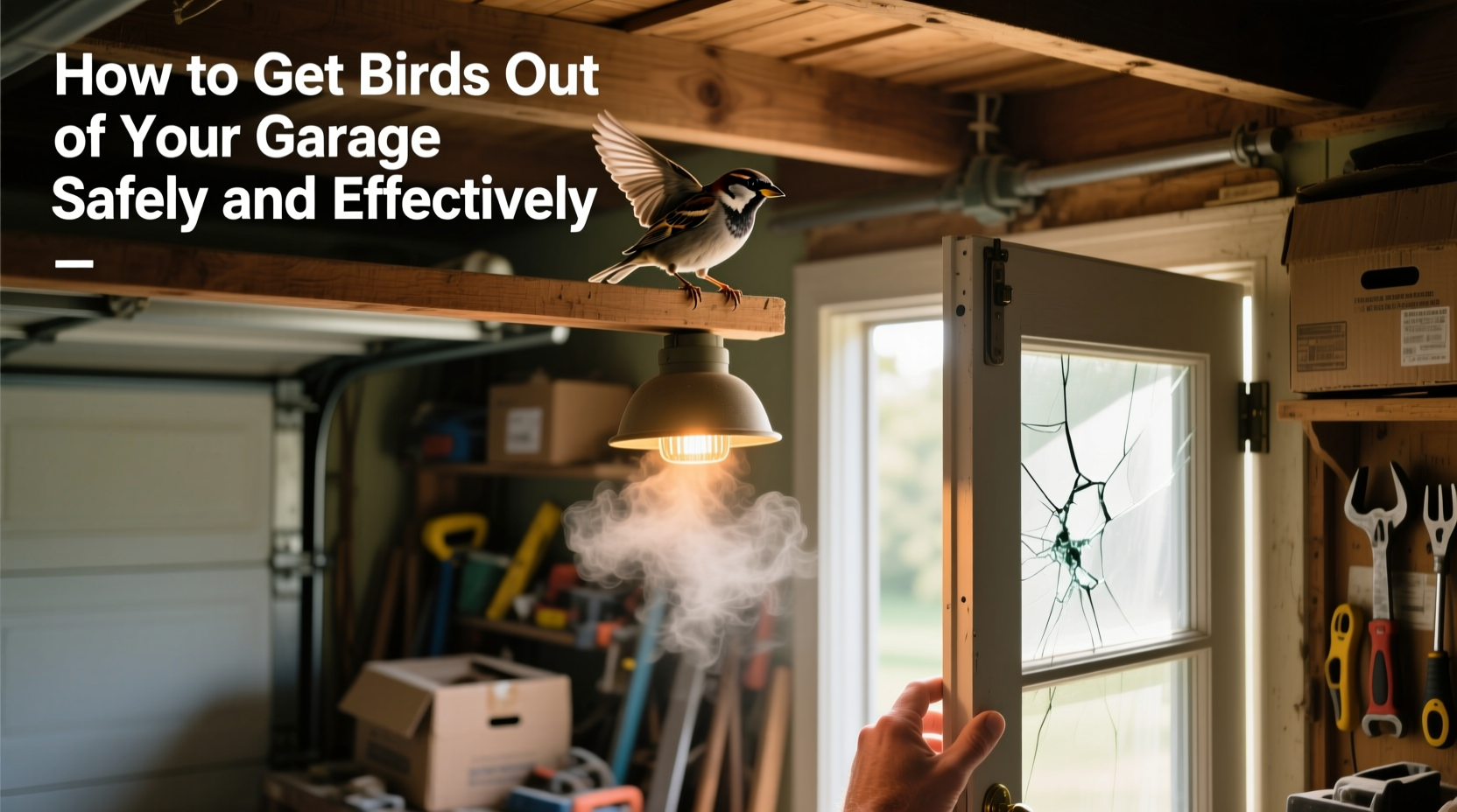 how to get birds out of my garage