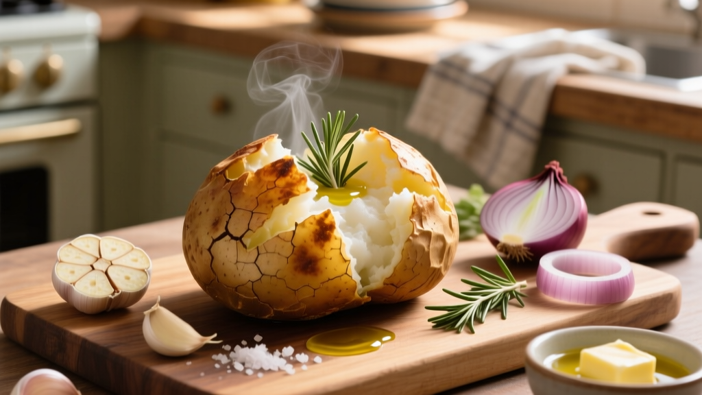 Air Fryer Jacket Potato at 200°C: Crispy Skin, Fluffy Core