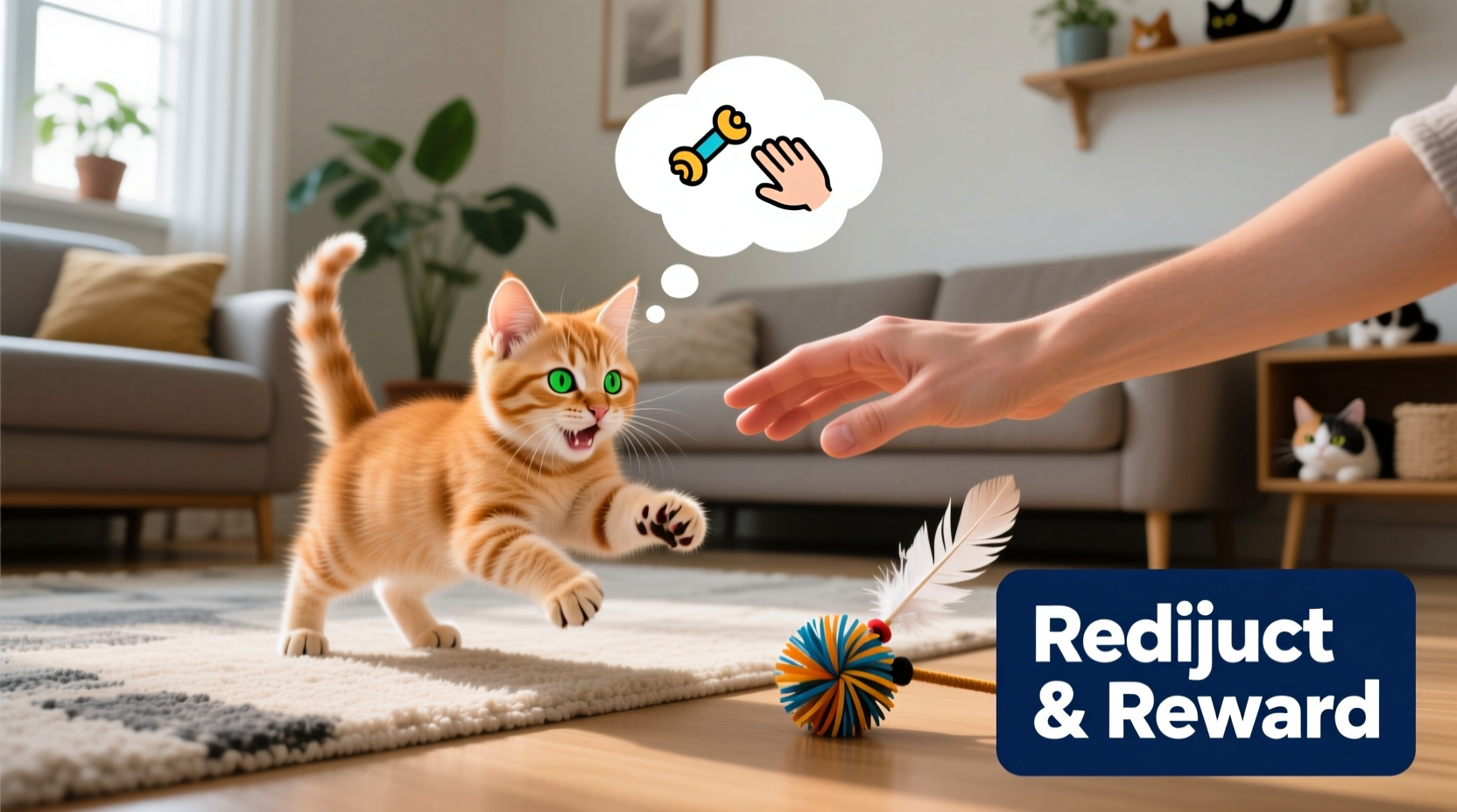 how to train a stubborn kitten to stop biting hands during playtime