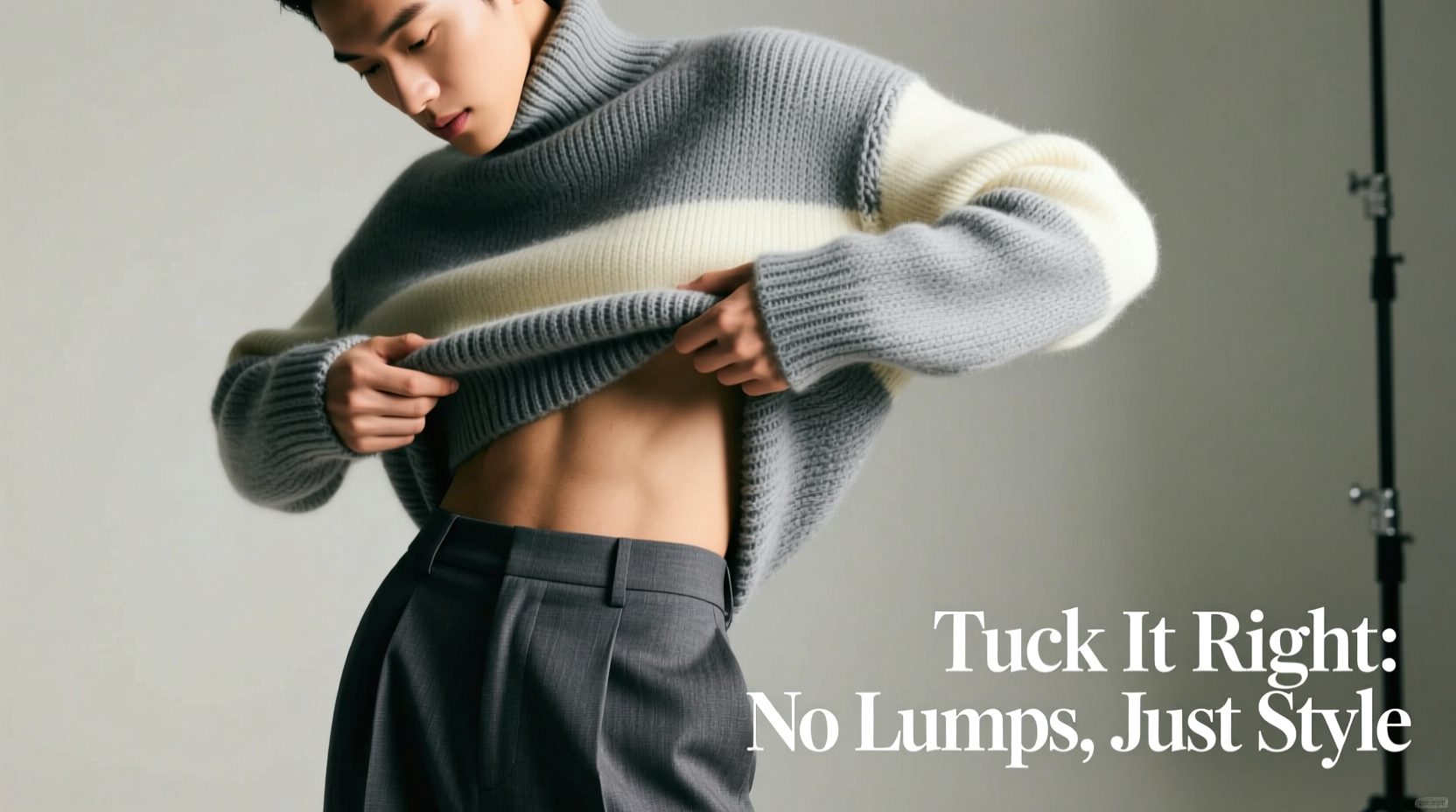 how to tuck in a bulky sweater without looking lumpy styling hacks for winter