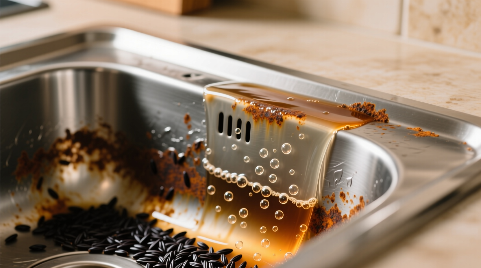 fermented black rice water for rust stains