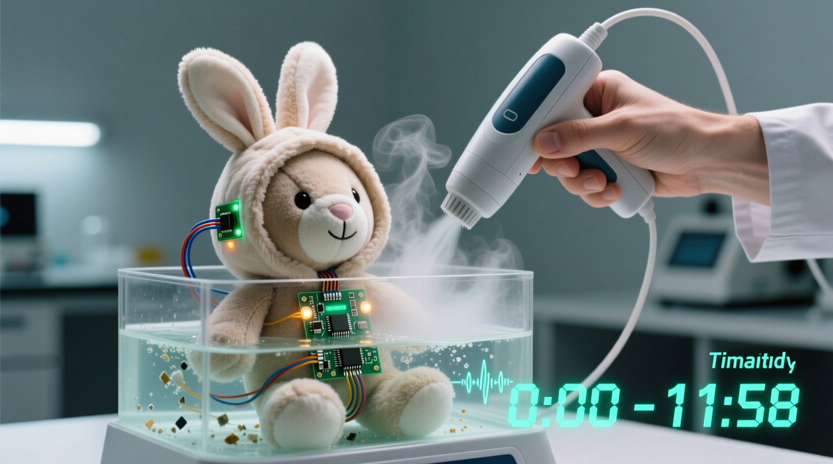 how to sanitize anime plush toys with electronics