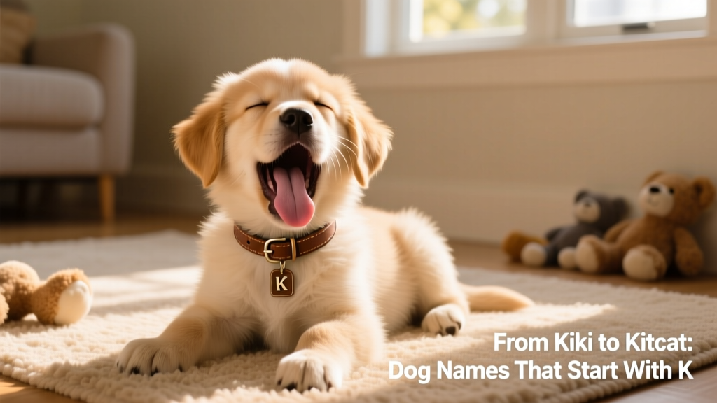 A sleepy puppy mid-yawn, tongue out and eyes half-closed, radiating pure charm
