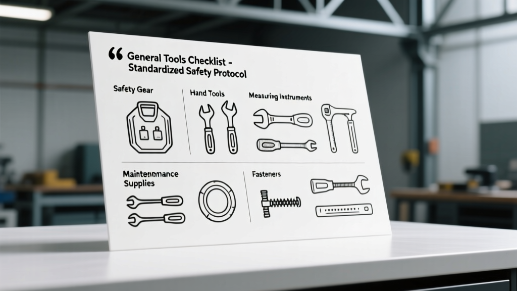 Body General Tools Checklist: Essential Equipment for Professional Hygiene and Cleaning Technicians