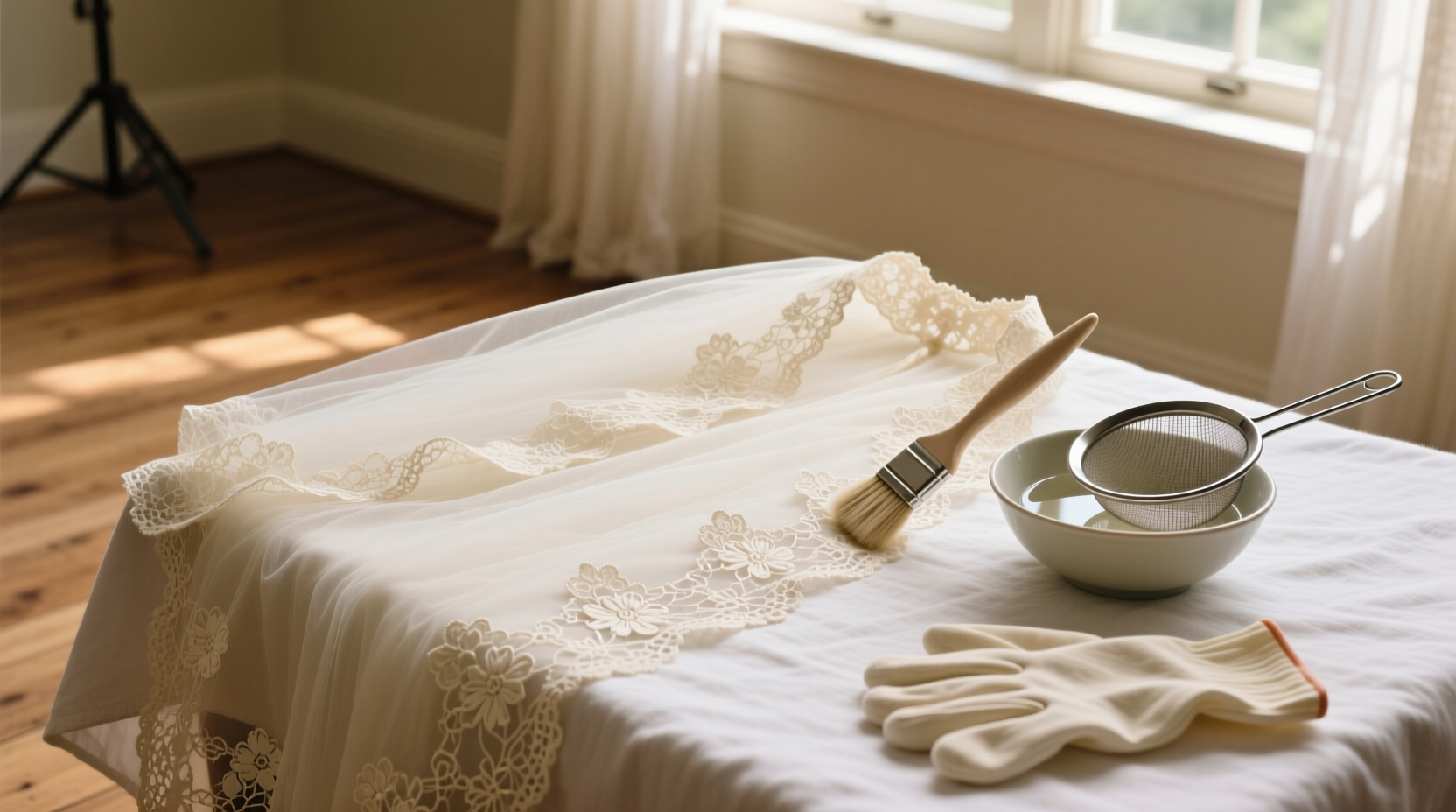 how to brighten ivory lace wedding veils