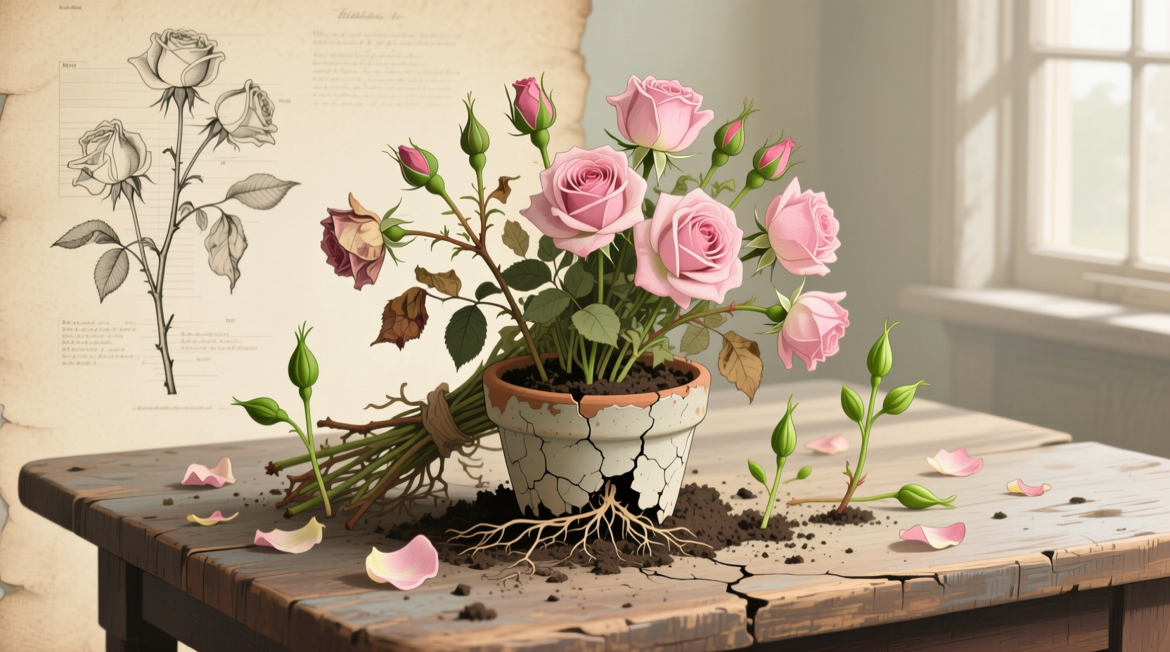 regrow roses from bouquet