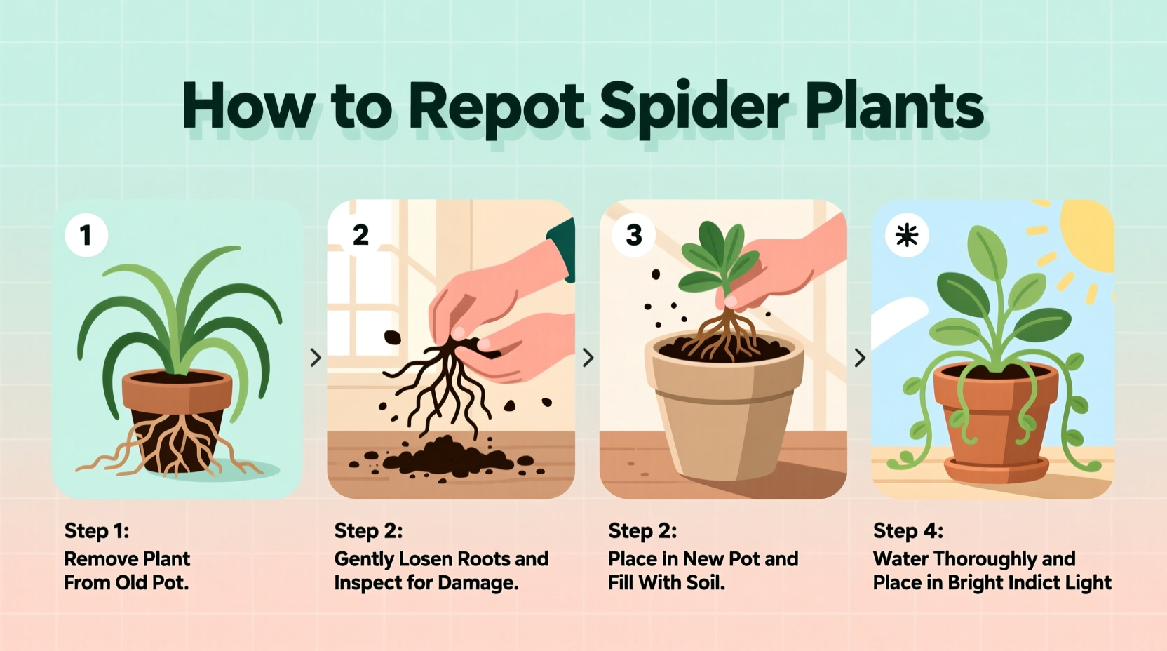 Repot Spider Plants in 5 Steps | TheHomeSprouts