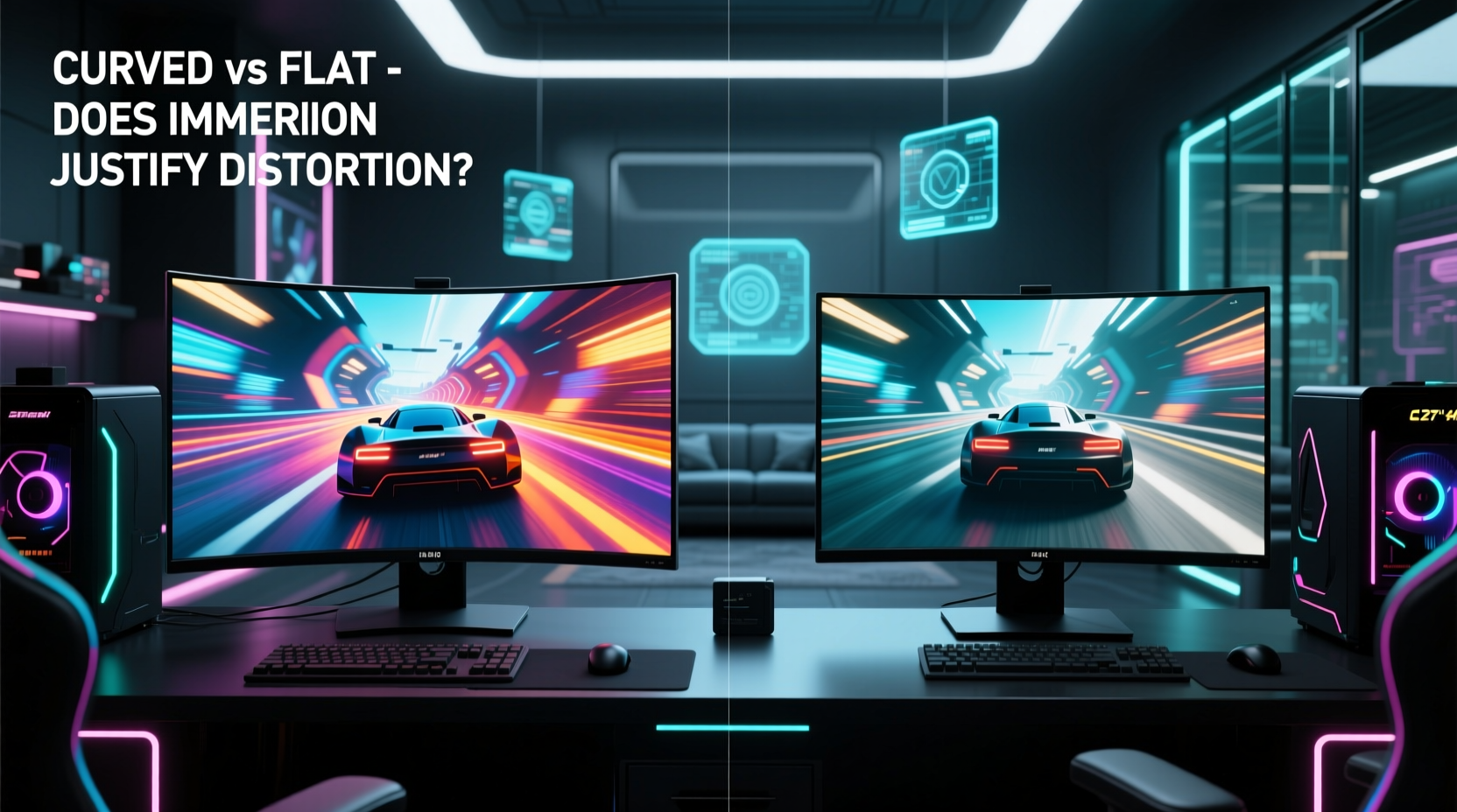 curved vs flat monitors for gaming does the immersion justify the distortion