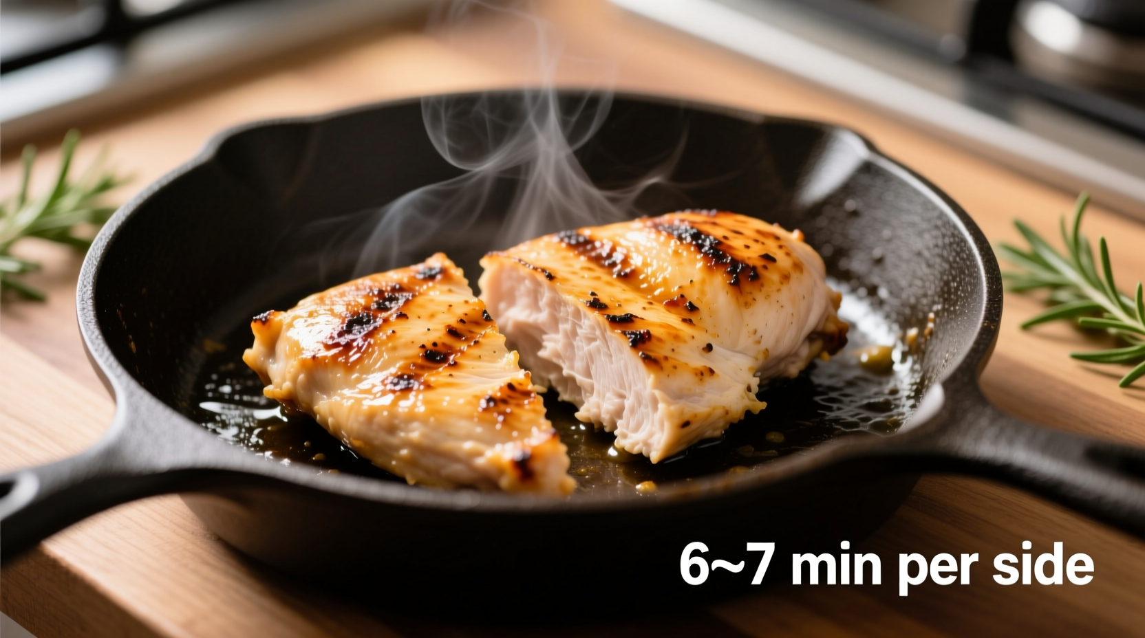 how long to cook chicken on each side