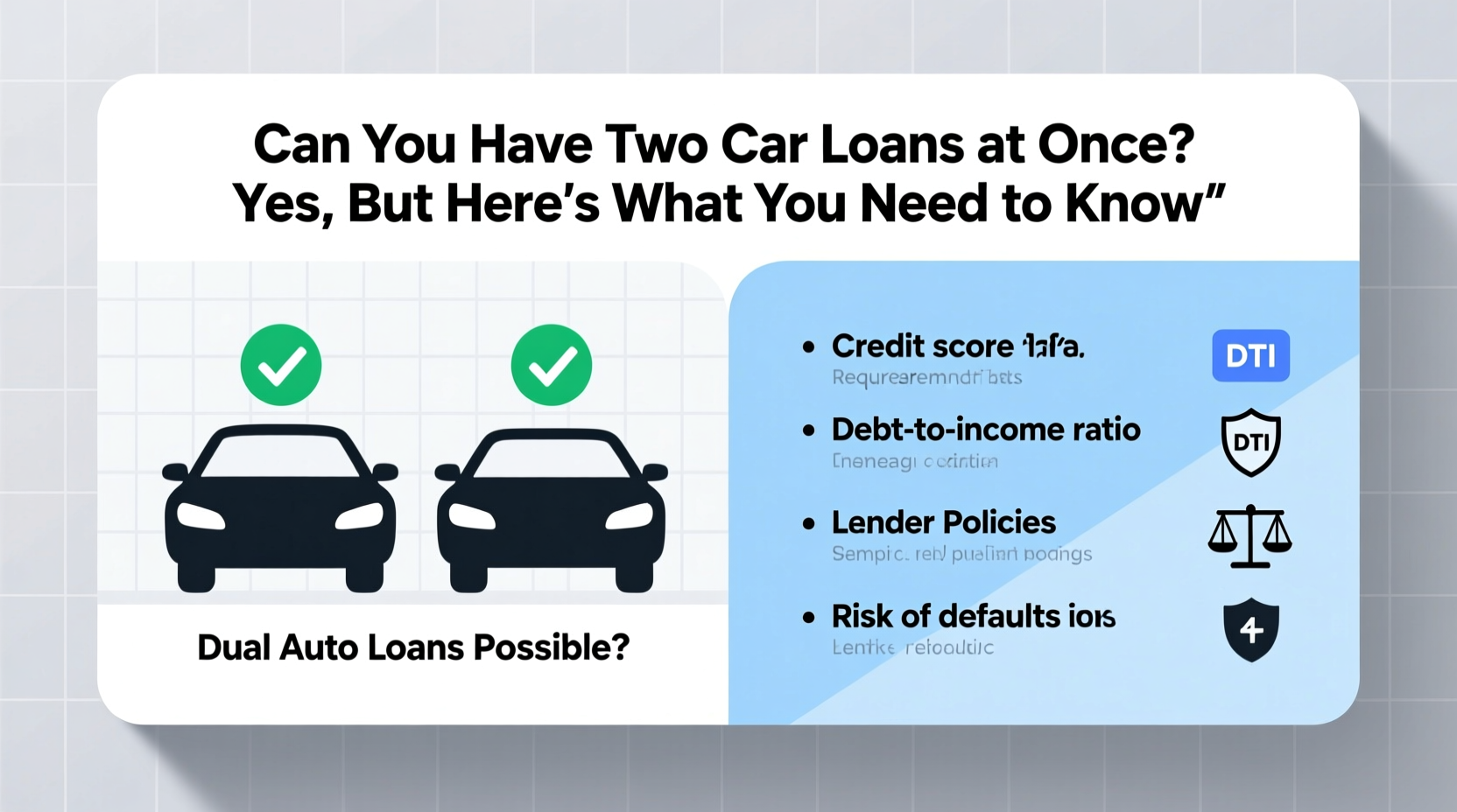 can i get two car loans