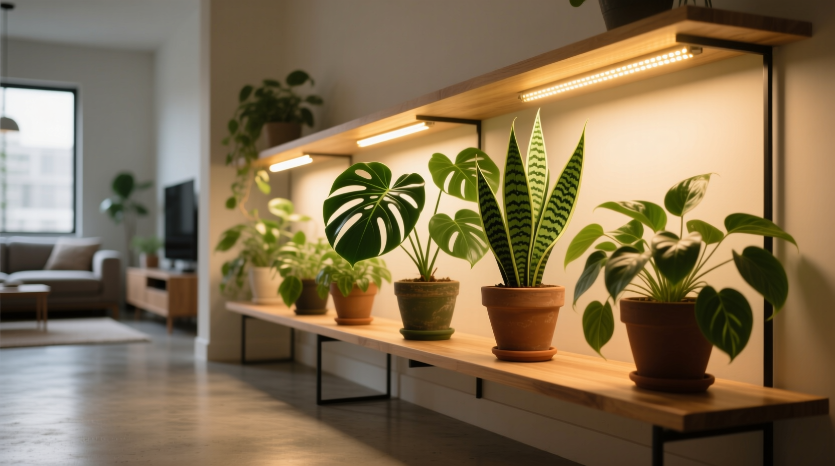 artificial light for houseplants
