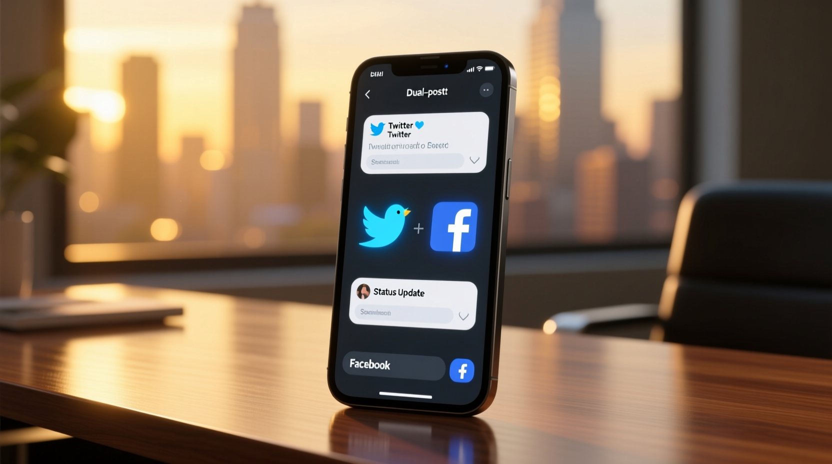 tweetcaster posts to twitter and facebook at the same t
