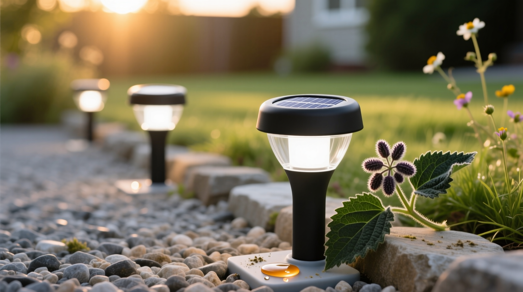 eco friendly cleaning solar garden lights with comfrey