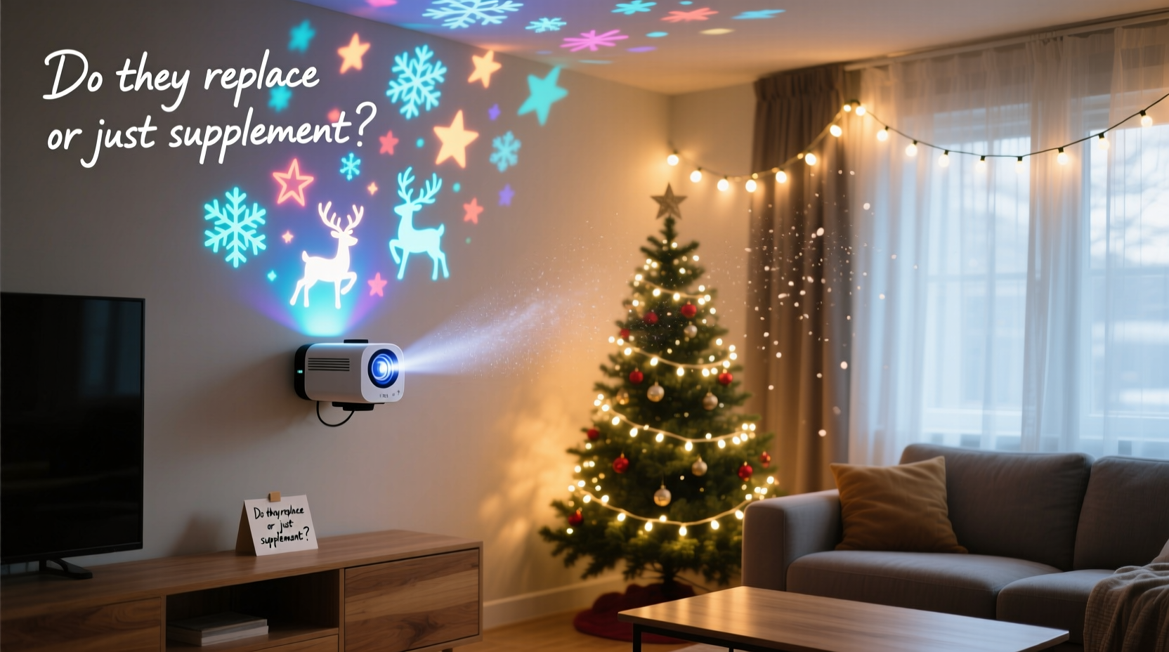 do christmas light projectors really replace string lights or just supplement
