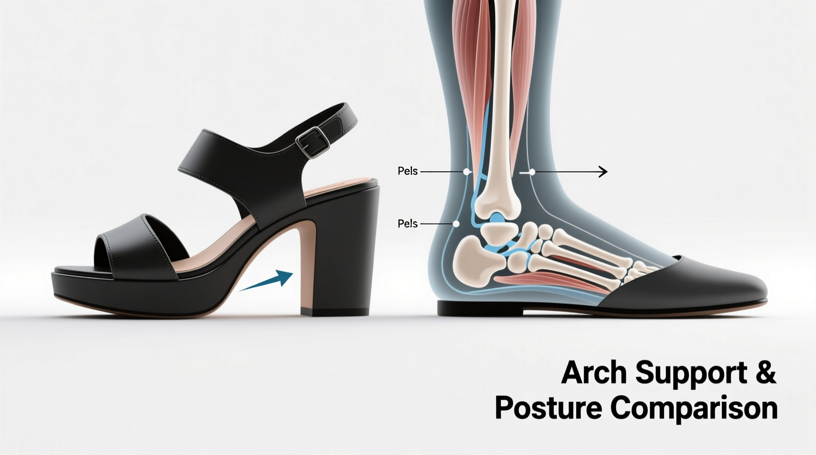 platform sandals vs flats which gives better posture and arch support