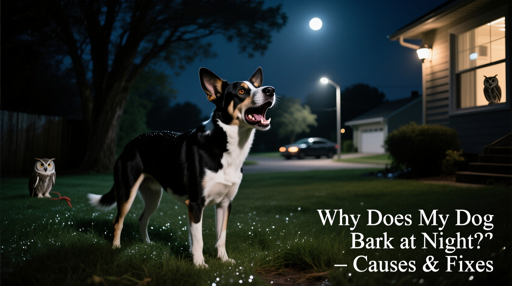 why does my dog bark at night out of nowhere possible causes and fixes