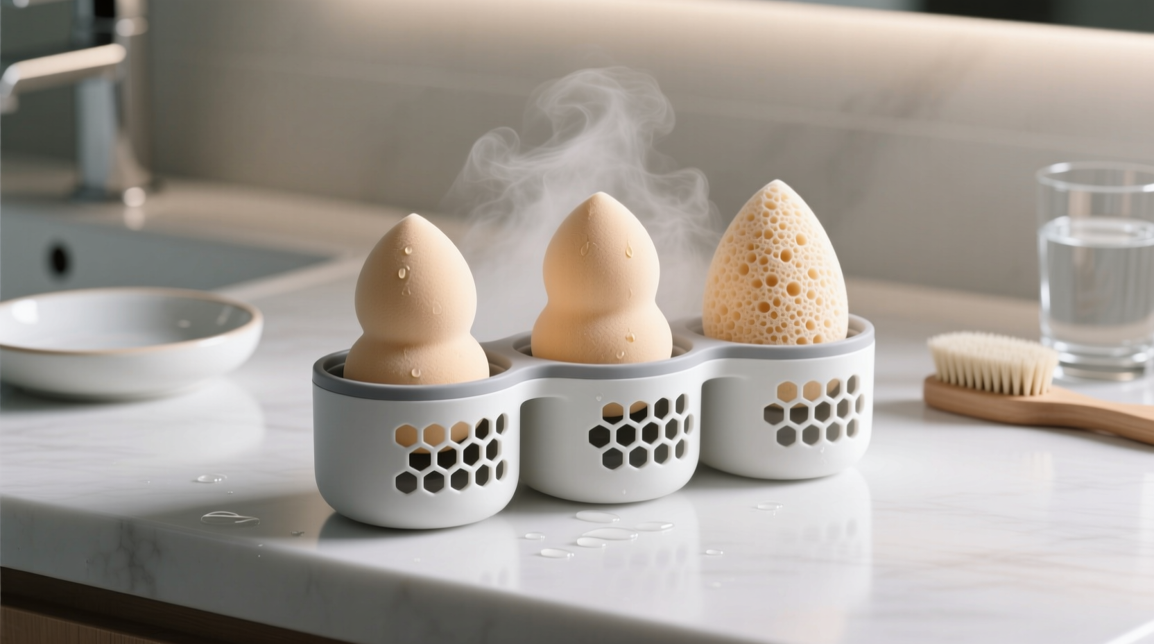 closet organization tips store beauty sponges safely