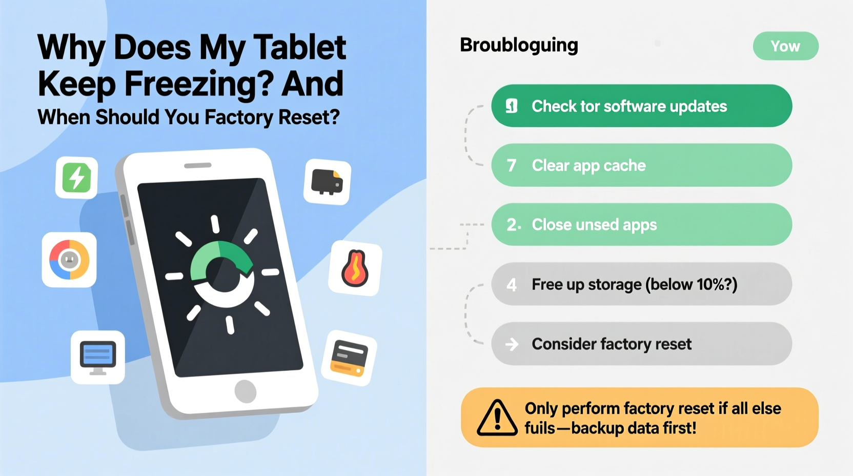 why does my tablet keep freezing and when should you factory reset