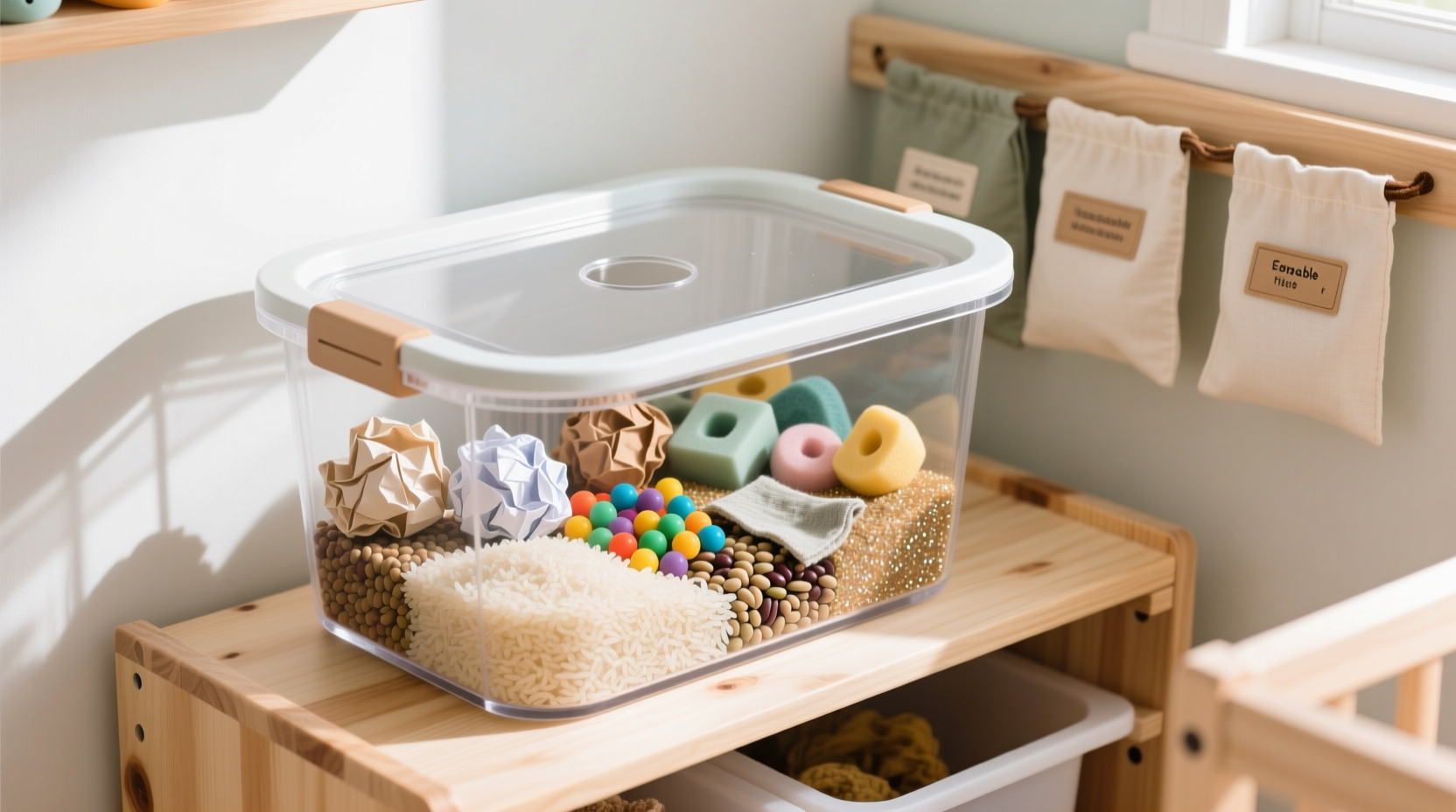 how to sanitize toddler sensory bins safely