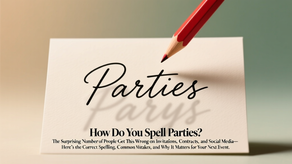 Parties Spelling: Correct Form & Common Mistakes (2026)