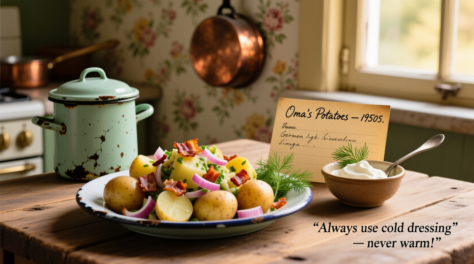 Authentic Grandma's German Potato Salad Recipe (No Mayo)