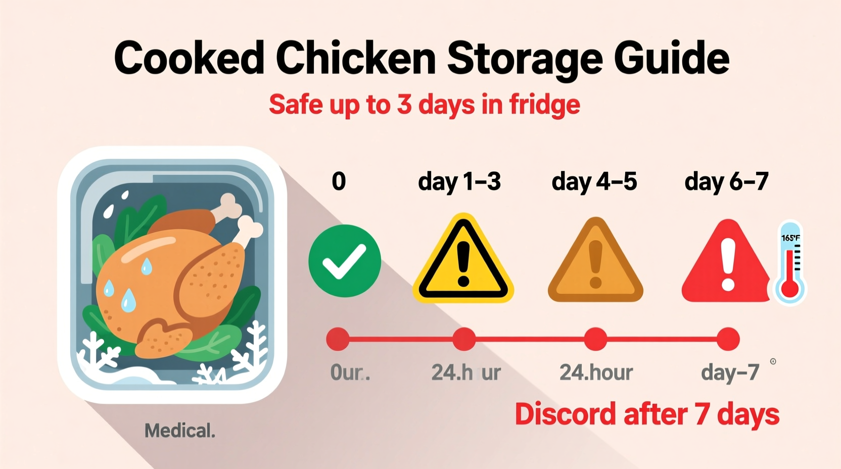 how long is chicken good for after cooked