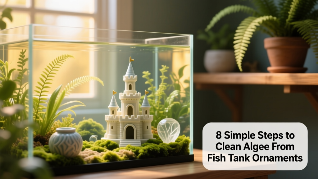 Well-maintained aquarium with clear water, healthy live plants, and algae-free decorations