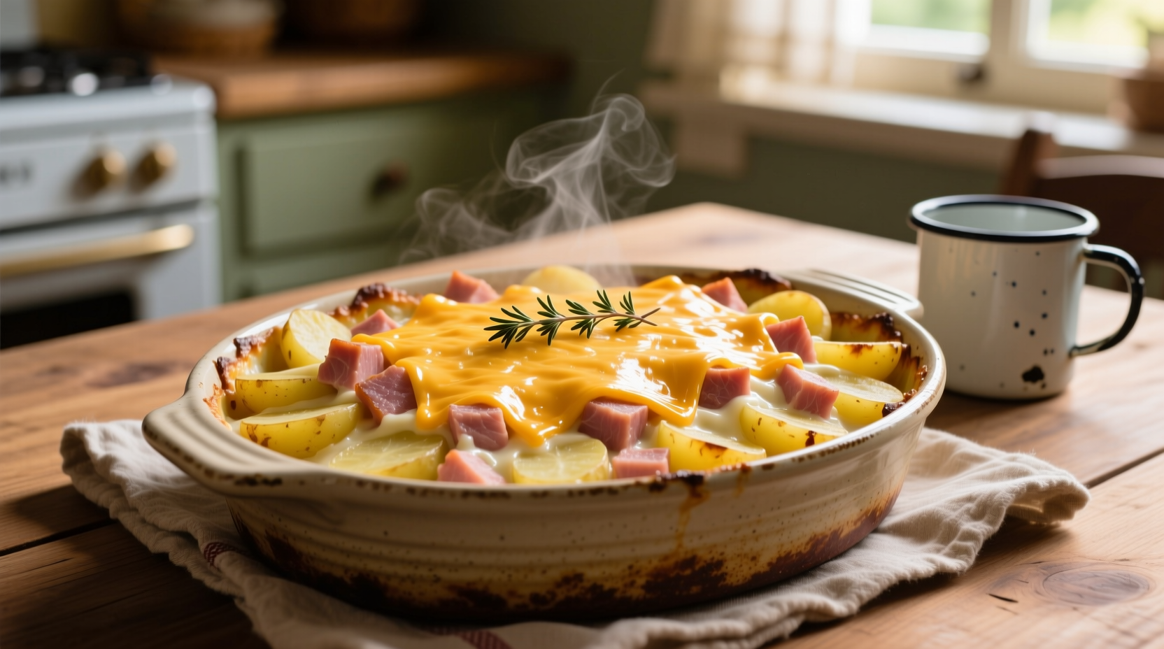 Perfect Ham and Potato Casserole with Cheese Recipe
