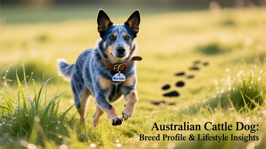 Australian Cattle Dog with grassy background