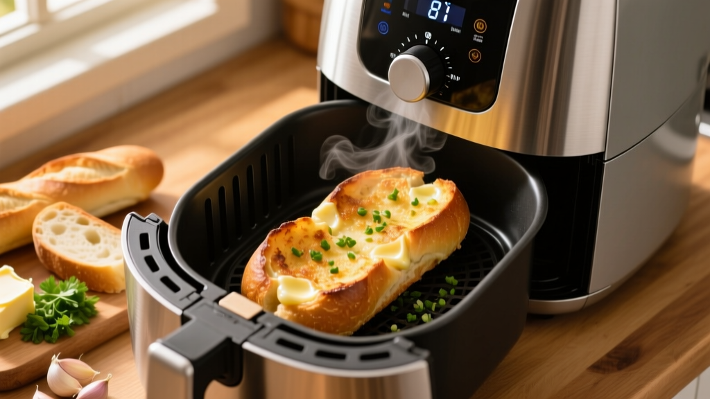 Air Fryer Garlic Bread: Crispy, Golden & Ready in 8 Min