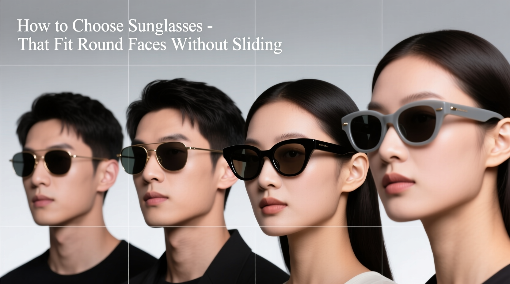 how to choose sunglasses that fit round faces without sliding