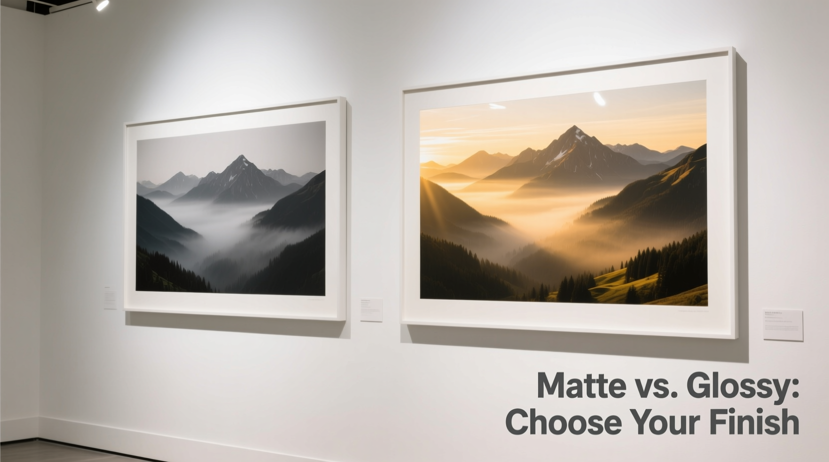 how to choose between matte and glossy photo finishes for wall art