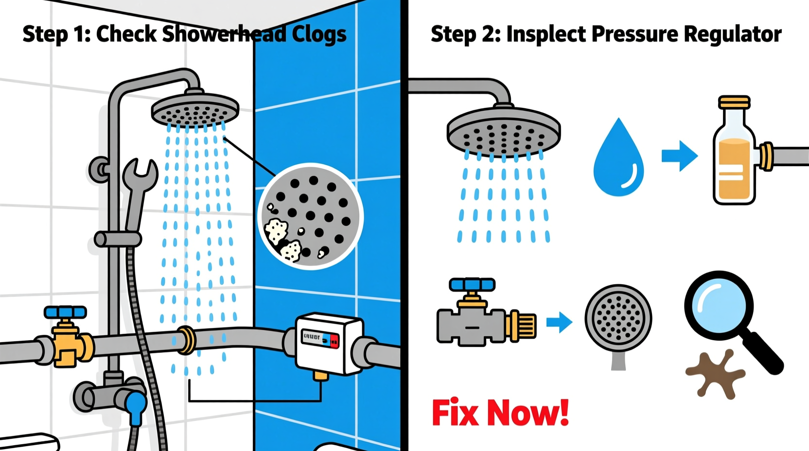 why is my shower pressure suddenly low and how to restore flow