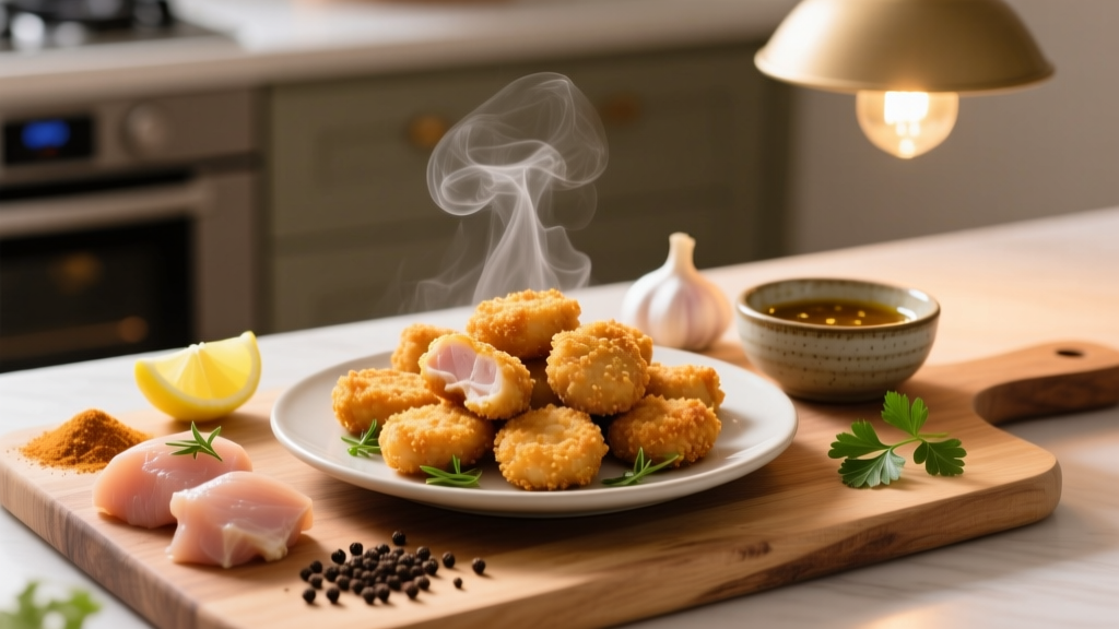 Crispy Breadcrumb-Free Chicken Nuggets (Air Fryer)